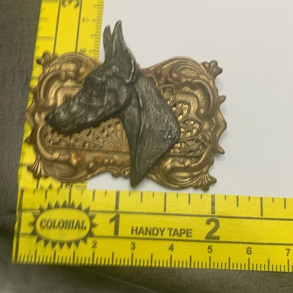 Vintage Denise Brown Brooch Doberman Brooch Pet Dog Pin - Picture 5 of 7